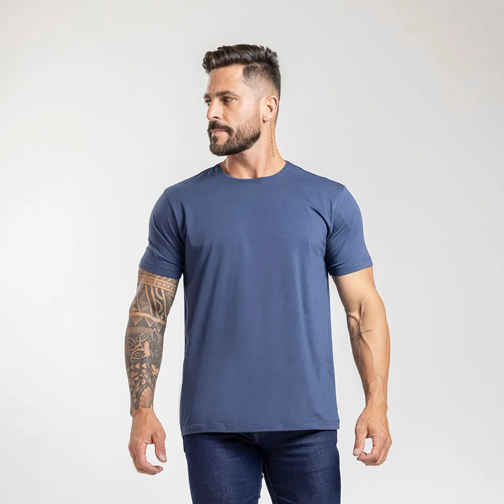 Camiseta Select Prime Algodão Egípcio Azul Marinho Masculina